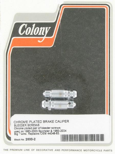 Brake caliper bleeder screws (2) | Color: chrome | Order Number: C2600-2 | OEM Number: 44048-83