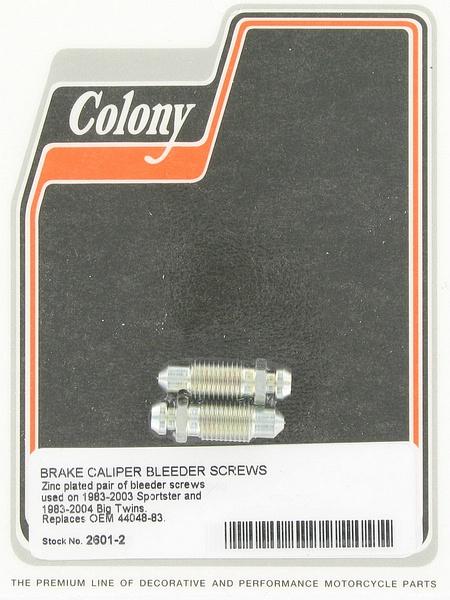Brake caliper bleeder screws (2) | Color: zinc | Order Number: C2601-2 | OEM Number: 44048-83