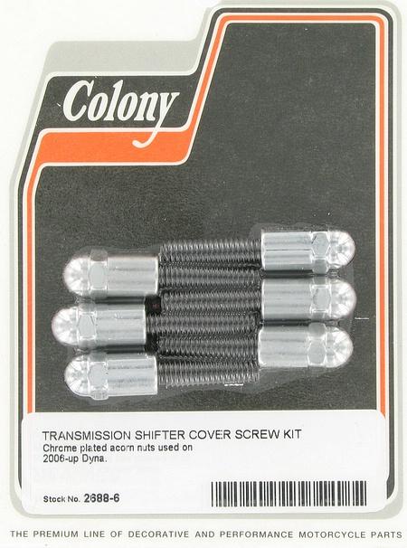 Transmission shifter cover screw kit- acorn | Color: chrome | Order Number: C2688-6 | OEM Number: