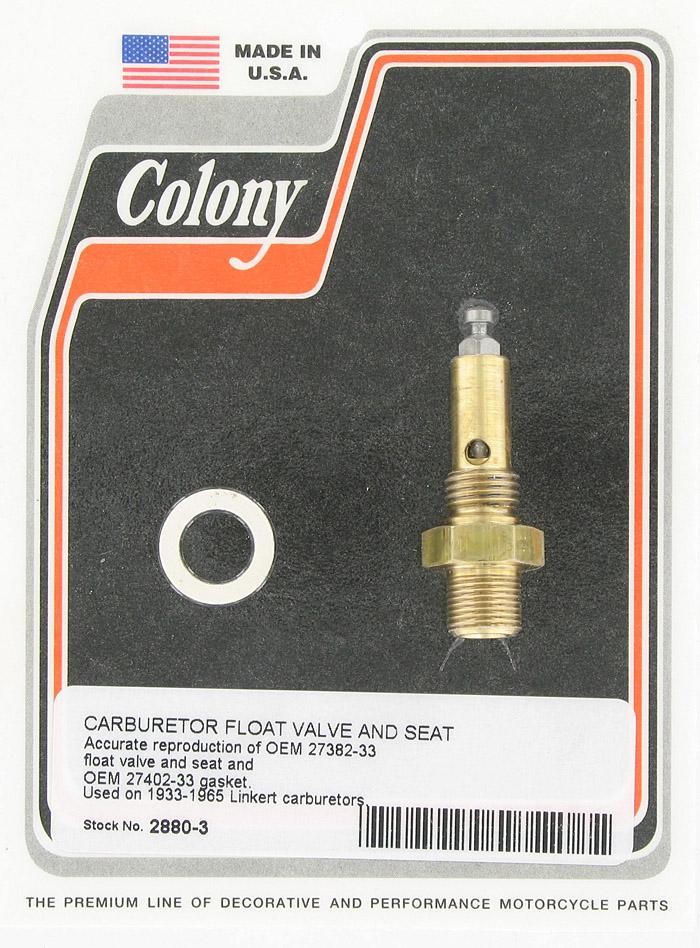 Float valve and seat | Color: brass | Order Number: C2880-3 | OEM Number: 27382-33/1273-33A