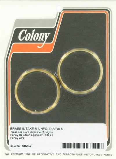 Manifold seals (2) | Color: brass | Order Number: C7356-2 | OEM Number: 27058-30