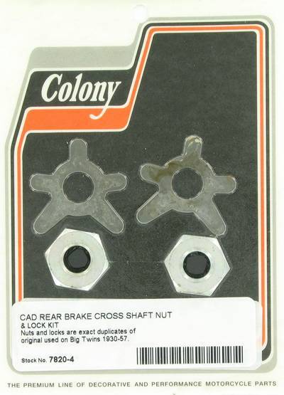 Rear brake crossover shaft nuts & locks | Color: cad | Order Number: C7820-4 | OEM Number: 42575-30