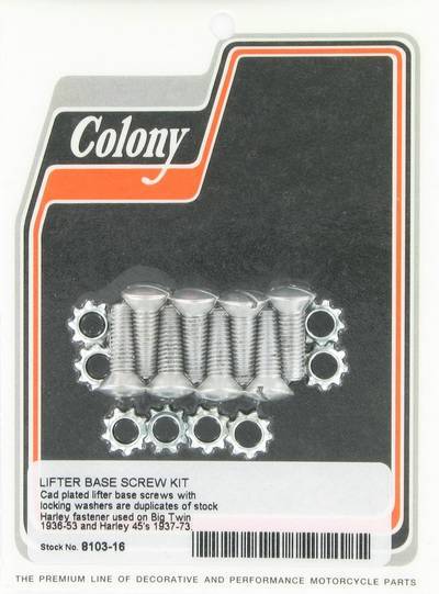 Lifter base screw kit, slotted | Color: cad | Order Number: C8103-16 | OEM Number: 2329