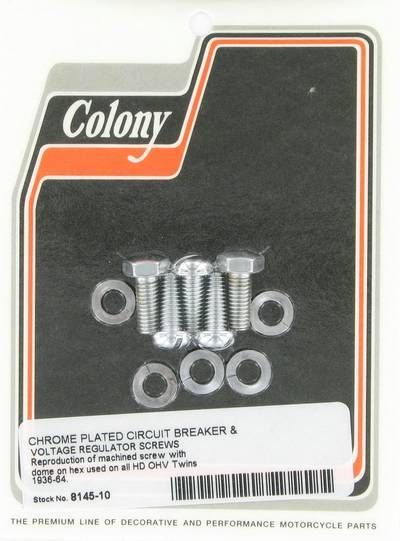 Circuit breaker & relay mounting screws | Color: chrome | Order Number: C8145-10 | OEM Number: