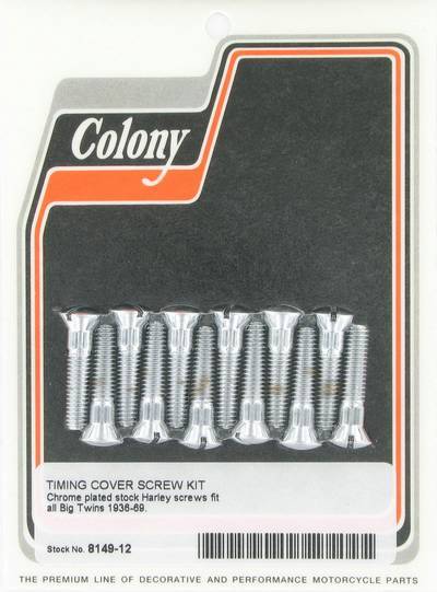 Gear cover screw kit | Color: chrome | Order Number: C8149-12 | OEM Number: 2341