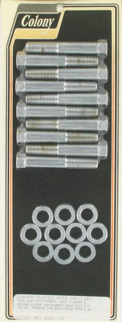 Headbolt set, hex heads | Color: chrome | Order Number: C8221-20 | OEM Number: 16814-48