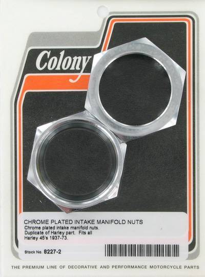 Manifold nuts (2) | Color: chrome | Order Number: C8227-2 | OEM Number: 27051-32