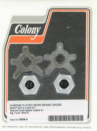 Brake cross-over shaft nuts and lockwashers | Color: chrome | Order Number: C8409-4 | OEM Number: 42575-30