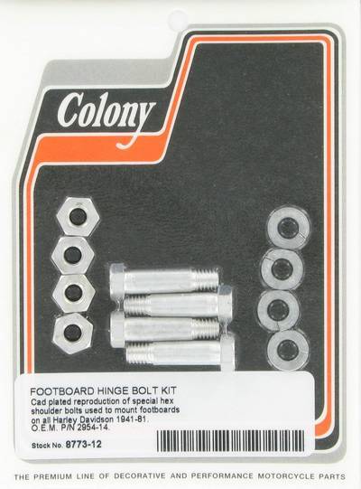 Footboard hinge bolt kit (4) | Color: cad | Order Number: C8773-12 | OEM Number: 50635-14