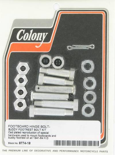 Footboard hinge and buddy-seat footrest bolts | Color: cad | Order Number: C8774-18 | OEM Number: 52680-41