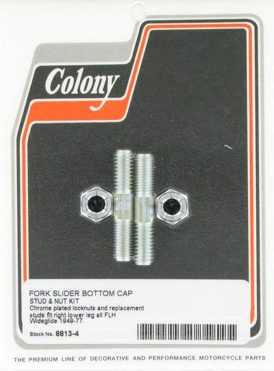 Fork bottom stud and nut kit | Color: chrome | Order Number: C8813-4 | OEM Number: 45840-48