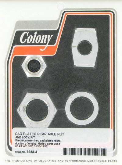 Rear axle nuts and lock kit | Color: cad | Order Number: C8833-4 | OEM Number: 41603-35 / 8056