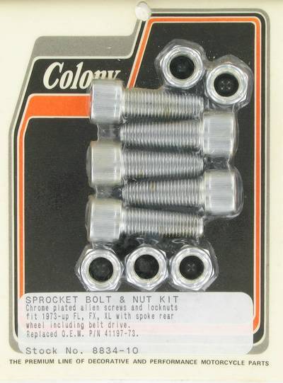 Rear sprocket bolts, Allen | Color: chrome | Order Number: C8834-10 | OEM Number: 41197-73