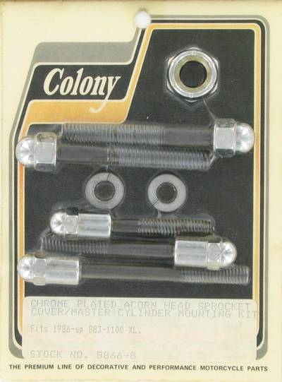 Sprocket cover, master cylinder screws, acorn | Color: chrome | Order Number: C8866-8 | OEM Number:
