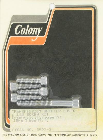 Shifter cover screw kit, Allen | Color: chrome | Order Number: C8907-5 | OEM Number: