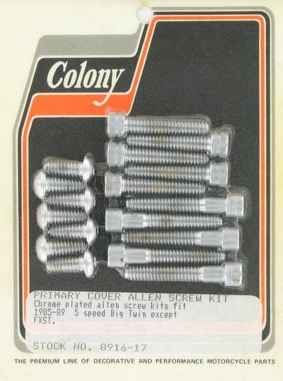 Primary cover screw kit, Allen | Color: chrome | Order Number: C8916-17 | OEM Number: