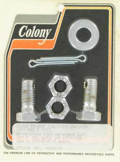 Brake caliper anchor arm bolt kit (2) | Color: chrome | Order Number: C9106-8 | OEM Number: 41734-73