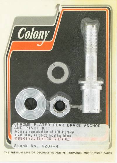 Rear brake anchor and pivot stud kit | Color: chrome | Order Number: C9207-4 | OEM Number: 41876-54