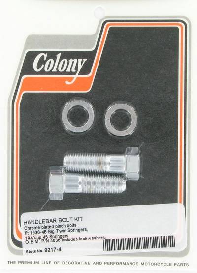 Handlebar mounting bolts (2) | Color: chrome | Order Number: C9217-4 | OEM Number: 4636
