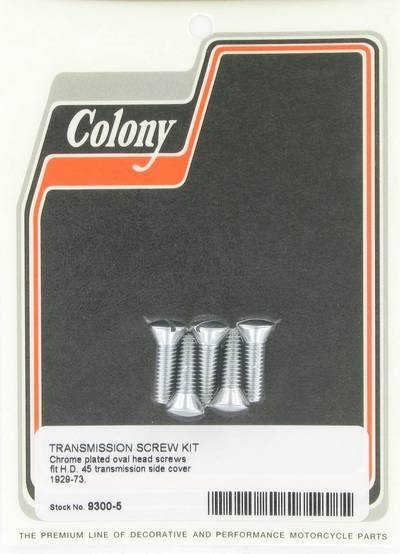 Transmission side cover screws (5) | Color: chrome | Order Number: C9300-5 | OEM Number: 2278