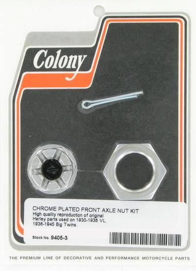 Front axle nut kit | Color: chrome | Order Number: C9405-3 | OEM Number: 43886-30
