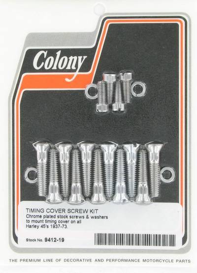 Timing cover screw kit | Color: chrome | Order Number: C9412-19 | OEM Number: 2341