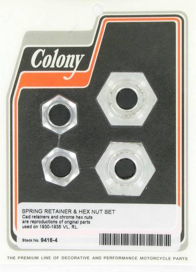 Fork spring retainer nut kit | Color: cad / chrome | Order Number: C9416-4 | OEM Number: 45647-30