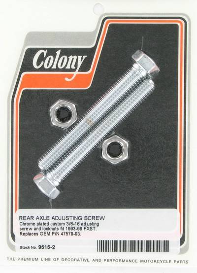 Rear axle adjusting screws, 3/8