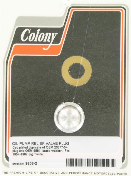 Oil pump relief valve plug & gasket | Color: cad | Order Number: C9606-2 | OEM Number: 26377-54