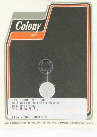 Oil screen plug & O-ring | Color: cad | Order Number: C9645-2 | OEM Number: 26263-80
