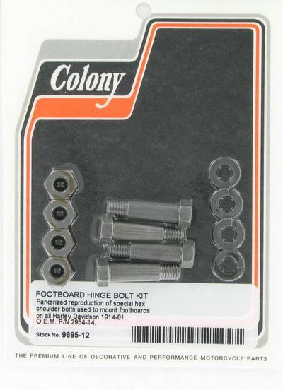 Footboard hinge bolt and nut kit | Color: park | Order Number: C9685-12 | OEM Number: 50635-14