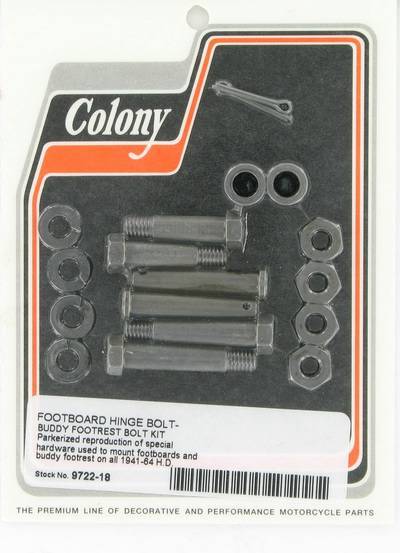 Footboard hinge and buddy-seat footrest bolts | Color: park | Order Number: C9722-18 | OEM Number: 52680-41