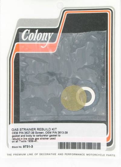 Gas strainer rebuild kit, gaskets and screen | Color:  | Order Number: C9731-3 | OEM Number: 62265-39