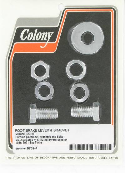 Foot brake lever & bracket mounting kit | Color: chrome | Order Number: C9732-7 | OEM Number: 4293