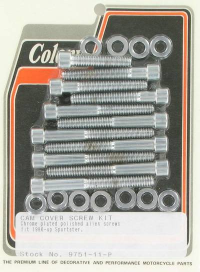 Cam cover screw kit, polished Allen | Color: chrome | Order Number: C9751-11-P | OEM Number: