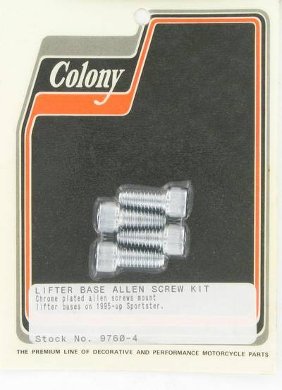 Lifter base screw kit, Allen | Color: chrome | Order Number: C9760-4 | OEM Number: 3228
