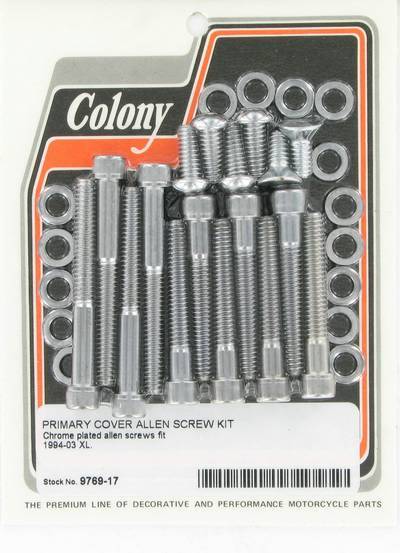 Primary cover screw kit, Allen | Color: chrome | Order Number: C9769-17 | OEM Number:
