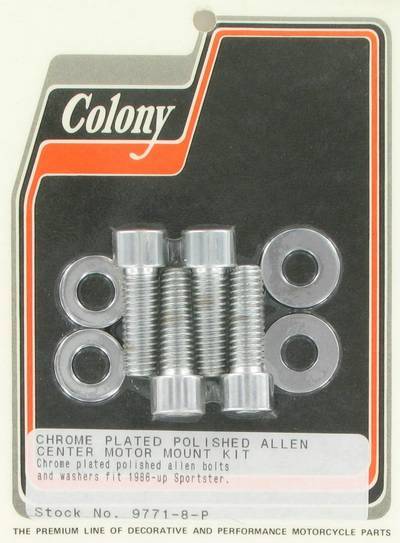 Center motor mount kit, polished Allen | Color: chrome | Order Number: C9771-8-P | OEM Number: