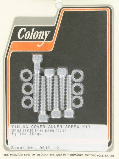Timing cover screw kit, Allen | Color: chrome | Order Number: C9819-12 | OEM Number: