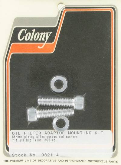Oil filter adapter mount kit, Allen | Color: chrome | Order Number: C9821-4 | OEM Number: