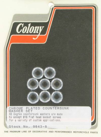 #10 countersunk washer set (8) | Color: chrome | Order Number: C9843-8 | OEM Number: