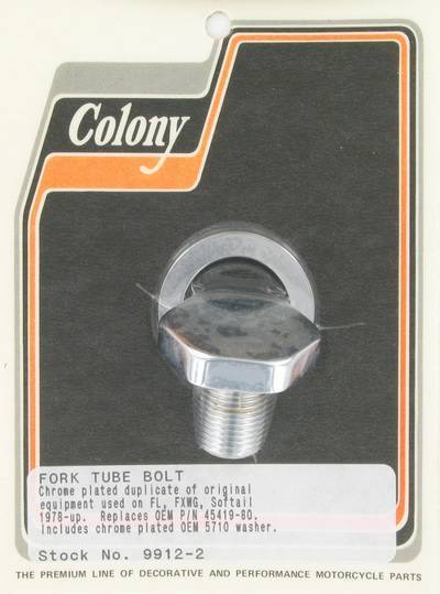 Fork tube bolt | Color: chrome | Order Number: C9912-2 | OEM Number: 45419-80