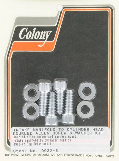 Manifold mounting screws, knurled Allen | Color: chrome | Order Number: C9932-8 | OEM Number: