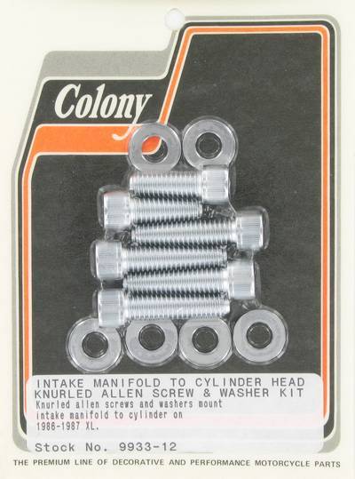 Manifold mounting screws, knurled Allen | Color: chrome | Order Number: C9933-12 | OEM Number: