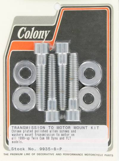 Transmission motor mount kit, polished Allen | Color: chrome | Order Number: C9935-8-P | OEM Number: