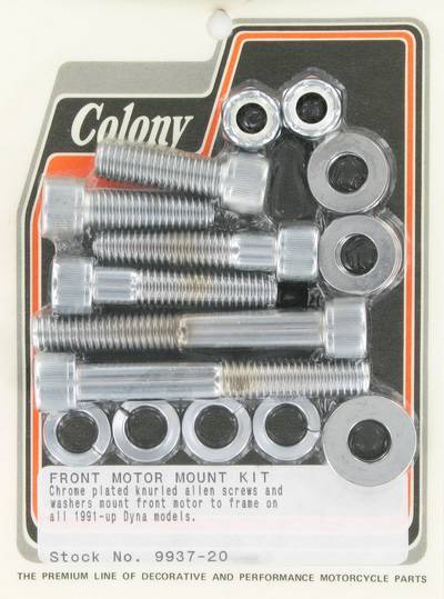 Front motor mount kit, knurled Allen | Color: chrome | Order Number: C9937-20 | OEM Number: