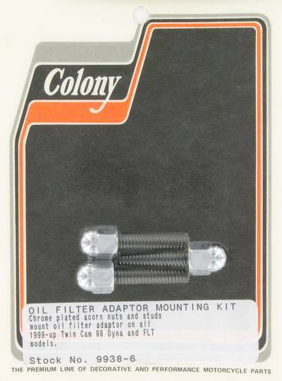 Oil filter adapter mount kit, acorn | Color: chrome | Order Number: C9938-6 | OEM Number: