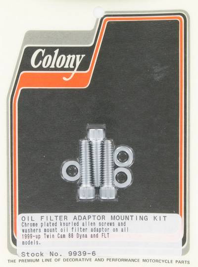 Oil filter adapter mount kit, Allen | Color: chrome | Order Number: C9939-6 | OEM Number: