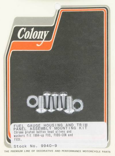 Fuel gauge housing scr kit, button head Allen | Color: chrome | Order Number: C9940-9 | OEM Number: