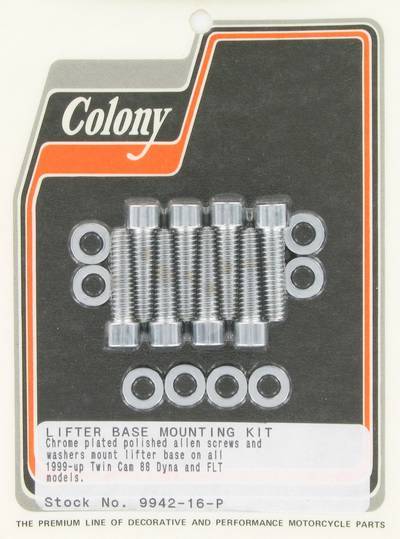Lifter base mounting kit, polished Allen | Color: chrome | Order Number: C9942-16-P | OEM Number: